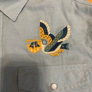 Howler Brothers Light Blue Medium button up